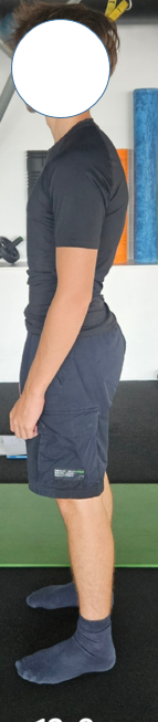 Maks telesna drža začetno stanje orientacija medenice naprej prsni koš